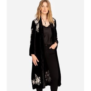 ISO Johnny Was Santal Velvet Kimono Coat Black XS